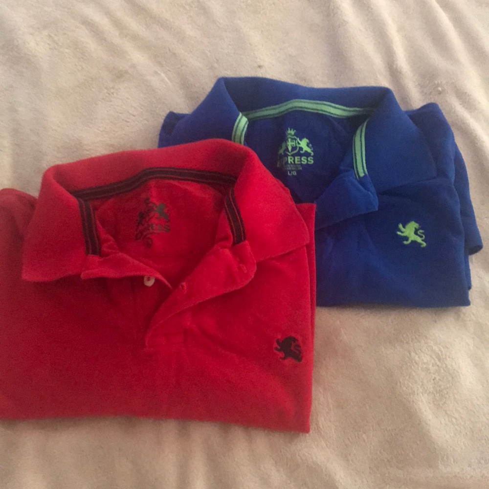 Express polos, 2 shirts